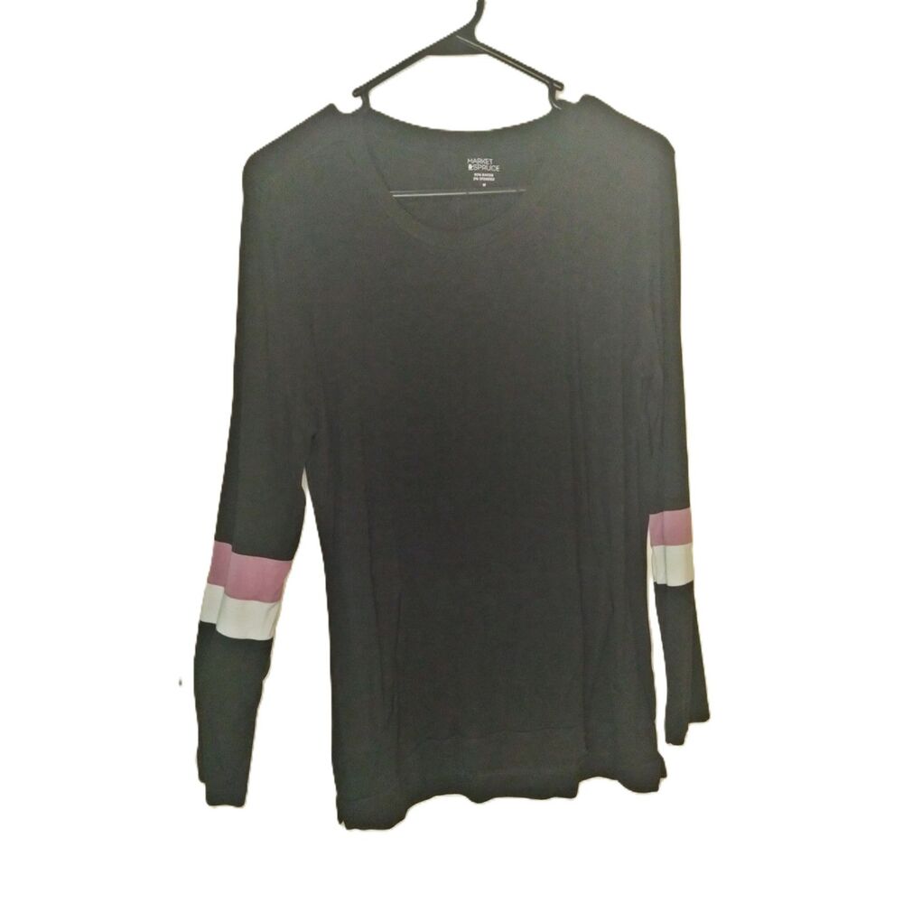 Market & Spruce ~ Charcoal Gray Long Sleeve Top ~ Size Medium
